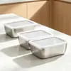 Caja de Almacenamiento Crisper de Acero Inoxidable, Sellada con Tapa, Puesto Comercial, Picnic, Lonchera, Caja Especial para Refrigerador