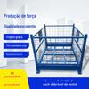 Prateleira Dobrável de Metal, Caixa de Material de Metal, Prateleira de Armazenamento Logístico, Caixa de Giro, Gaiola de Armazenamento, Versão Azul de Material de Metal