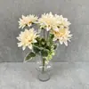 Dália Crisântemo Simulada de 6 Cabeças para Decoração de Casa, Arranjos Florais de Casamento, Flores Artificiais, Ornamentos Artificiais de Flores Multicor Sonhadores, Exposições Florais