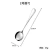 Conjunto de Talheres Hongjun Da 1010 de Aço Inoxidável com Cabo Longo para Comer, Colher de Sopa e Conjunto de Faca, Garfo e Colher em Estilo Ocidental