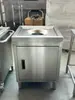 Carrinho de Coleta de Lixo Comercial em Aço Inoxidável, Carrinho de Coleta de Louça, Carrinho Simples para Reciclagem de Lixo e Resíduos Alimentares de Cafeteria, Carrinho de Reciclagem de Tigelas e Hashi