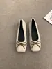 Zapatos Planos de Hada con Lazo y Boca Baja para Mujer Otoño Nuevos Zapatos de Ballet Suela Suave Zapatos Lenteja Planos Zapatos Escotados