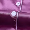 Comercio Electrónico Transfronterizo Europeo y Americano Cárdigan de Satén para Pijama de Verano Solapa Manga Corta Pantalón Largo Conjunto de Ropa para el Hogar para Mujer Venta al por Mayor