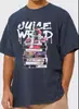 2025 verano nuevo comercio exterior Europa y Estados Unidos Amazon tesoro impresión digital camiseta manga corta cuello redondo top