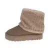Outono de 2026 Novo Tamanho Grande Feminino Casual Confortável Estilo Europeu e Americano Fashionável Botas Peludas para Exterior Tamanho Único