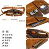 Bolso Cruzado de Cuero Genuino de Alta Gama con Múltiples Bolsillos, Bolso de Hombro Estilo Horizontal, Bolso de Cuero Vintage Grande para Hombre, Bolso Multifuncional