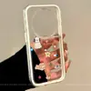 Adecuado para Funda de Teléfono Nueva Huawei Mate80, Diseño Divertido y Elegante para Mujeres, Protección de Borde Completo Meta60, 70Pro Perro Cachorro Café Oso