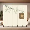 Biombo Estilo Chino para Sala de Estar, Pantalla Móvil Plegable Estilo Chino para Oficina de Hotel, Panel Divisor de Entrada
