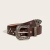 Em estoque American Retro Y2K Star Rivet Belt Calças Jeans Femininas Estilo Punk Niche Fashion Belt