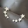 Brincos Geométricos de Metal Retrô Estilo Japonês e Coreano Brincos Criativos de Estrela de Cinco Pontas em Linha Única Fornecimento Direto do Fabricante de Yiwu Acessórios de Moda
