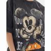 Camiseta de manga corta holgada, estilo americano, retro, desgastada, con dibujos animados, divertida, de algodón puro, elegante, combinable y a la moda, 2024