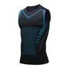 Camiseta Sem Costura de Secagem Rápida Transfronteiriça Treinamento de Corrida Masculina de Ombro Largo Esportiva Fitness Roupa Íntima de Verão Respirável Elástica Sem Mangas
