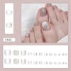 Manicura Portátil, Blanqueamiento Simple, Parches para Uñas Postizas Estilo Ojo de Gato Color Café Claro, Uñas Portátiles Extraíbles, 24 Piezas al por Mayor