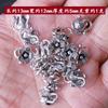Flor de Rosa de Cobre Chapada en Plata Mariposa Doble Felicidad Conector Broche Broche Universal DIY Pulsera de Cuentas Hecha a Mano Accesorios para Collar