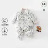 Mono acolchado clase A de 80g para otoño e invierno para recién nacidos, ropa para gatear de bebé, ropa de algodón engrosada para bebés niñas, ropa de exterior