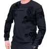 Sudadera de terciopelo de manga larga nueva para Otoño e Invierno 2025 para hombres jóvenes y de mediana edad, cuello redondo, tops cálidos de moda, camiseta