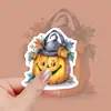 50 adesivos de Halloween em aquarela: abóboras, fantasmas, morcegos, designs de desenhos animados, para scrapbooking, garrafas de água, malas, à prova d'água, atacado