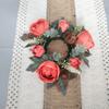 Vela de Botão de Rosa Simulada em Guirlanda para Decoração de Mesa de Jantar em Casa, Guirlanda para Arranjo de Festa e Celebração de Casamento