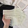 Ropa Interior con Fragancia a Rosa para Mujer 10A Antibacteriana Helado Hielo Seda Secado Rápido Transpirable Agujero Cintura Media-Baja Bragas para Mujer