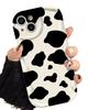 Capa para iPhone 15Pro com estampa de vaca em preto e branco, compatível com iPhone 16Pro Max, iPhone 17, iPhone 14Pro e iPhone 13. Capa criativa e personalizada para iPhone 13 e iPhone 15Pro.