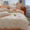 Juego de cuatro piezas de dibujos animados Clase A 100% algodón, modelo 2026, juego de tres piezas de algodón puro para dormitorio estudiantil, ropa de cama para todas las estaciones 4