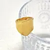Anel Irregular de Aço Titânio Degradê Clássico Versátil Venda Quente Transfronteiriça Aço Inoxidável Pulseira Personalizada Anel Assimétrico