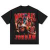 Camiseta lavada y desgastada transfronteriza de 250 g, talla grande, marca de moda retro, de algodón puro europeo y americano, para hombre y mujer, con hombros caídos, manga media suelta