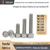 Parafuso sextavado para cabeçote de cilindro em aço inoxidável 316 DIN912 parafuso sextavado para cabeçote de cilindro M10M12M14M16