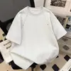 Camiseta de Manga Corta para Hombre, Estilo Coreano de Moda 2026, Algodón de 270g con Tachuelas, Talla Grande, Top Casual de Moda