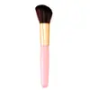 Mango Rosa Brocha para Contorno Brocha para Polvos Brocha para Rubor Tamaño Grande Individual En Stock Suave Portátil Brocha de Maquillaje al por Mayor Herramientas de Belleza