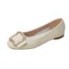 Primavera 2025, nuevo estilo, zapatos planos de mujer con diseño de hadas, punta cuadrada, tacón bajo, estilo relajado, estilo hawaiano.