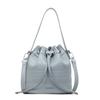 Bolsa Satchel Niche com Padrão Simples de Pedra para Mulheres 2025 Nova Bolsa Balde com Cordão Bolsa de Ombro Fashion