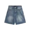 Yidao Vintage 2026 Verão Novo Retro Americano Tendência Lavado Desgastado Bolso Traseiro Zíper Solto Shorts Jeans
