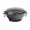 Churrasqueira Pequena da Felicidade para Uso Doméstico, Preparo de Chá, Churrasqueira Redonda a Carvão, Churrasqueira Multifuncional para Exterior, Fogão para Preparo de Chá