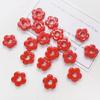 Contas Flor de Vidro Cor Sólida Contas Soltas DIY Joias Feitas à Mão Pulseira Colar Corrente de Celular com Contas Material
