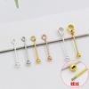 Plata esterlina S925 hebilla redonda con cuentas hebilla colgante hebilla DIY reutilizable tensor colgante soporte vacío hebilla universal con cuentas sueltas