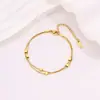 Pulsera de Acero Inoxidable Moderna y Sencilla, Lujo Ligero Europeo y Americano Transfronterizo, Pulsera de Gama Alta de Nicho con un Diseño Único Que No Se Desvanece