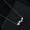 Cadena para Clavícula Elegante con Baño de Oro Real y Circonita Microincrustada Diseño de Nicho Femenino Collar de Una Palabra Exquisito Cadena de Lana Versátil