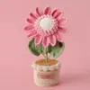 Tecelagem Criativa para Enviar Professores para Enviar Crianças Presentes Feitos à Mão Linha Xuefei Girassol Grande Lã Vasos de Flores Enfeites de Mesa