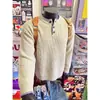 En stock: Suéter de punto para hombre talla grande, estilo americano, cuello Henry, bordado especial, chaqueta de alta gama, marca de moda, nuevo para Otoño/Invierno 2026