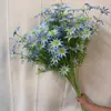 Crisântemo artificial de sol com 6 cabeças, girassol pequeno, crisântemo de verão estilo jardim Monet, decoração de arranjo floral de casamento, flores falsas para fotografia em casa