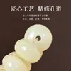 Pulsera de cuentas de abaco color amarillo crema estilo chino con cuentas de bodhi y colgante de loto, pulsera de cuentas budistas de doble vuelta para llevar en la mano para niñas, venta al por mayor