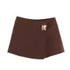 Falda 2026 estilo europeo y americano ZA culotte con apliques 19 moda transfronteriza asimétrica 412 ropa de mujer de comercio exterior serie 71