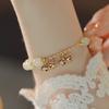 Pulseira Sino Song da Brisa de Primavera Jade Hetian Natural Design Original Feminino Novo Estilo Chinês Estilo Nacional Pulseira de Nicho para Namorada