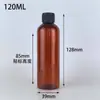 30 60 100ML marrones oscuros botellas separadas botellas de plástico PET muestra sellada botellas vacías botellas para líquidos botellas pequeñas para medicamentos