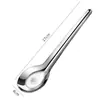 Cuchara de acero inoxidable para el hogar, extendida, de restaurante, comedor, de estudiante, cuchara, cuchara para sopa, cuchara plana, comercial, al por mayor