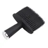Cepillo de Limpieza Manual de Plástico Negro Plateado para Cabello Roto del Cuello Cepillo para Barba