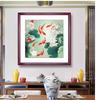 Nova pintura decorativa em estilo chinês Estilo chinês Nove peixes Imagem Sala de estar Entrada Sala de chá Pintura suspensa Decoração de casa em estilo chinês Pintura de parede de madeira maciça macia