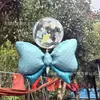 Nuevo Globo Bobo con Estampado de Moño de Papel de Aluminio, Globo Bobo de Trébol de Cuatro Hojas, Globo con Moño para Decoración de Puesto, Decoración de Festival