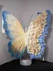 Decoração de Borboleta Azul Simulação de Arte em Ferro Gigante Ponto de Foto DP Check-in Instalação em Loja Display de Beleza Adereços para Organização de Eventos